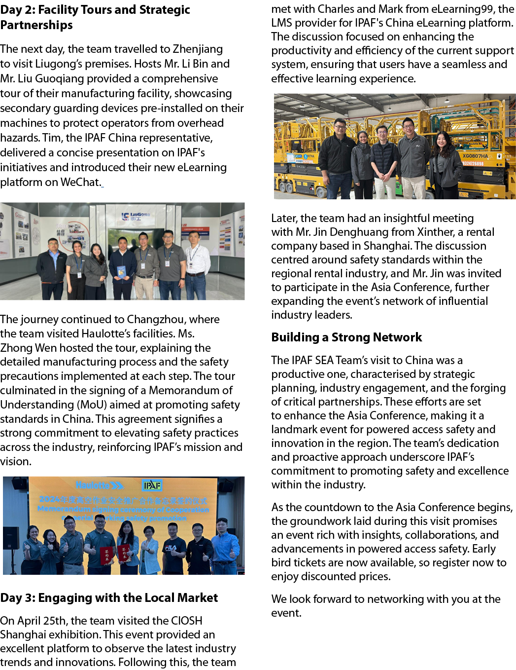 Day 2: Facility Tours and Strategic Partnerships The next day, the team travelled to Zhenjiang to visit Liugong’s pre...