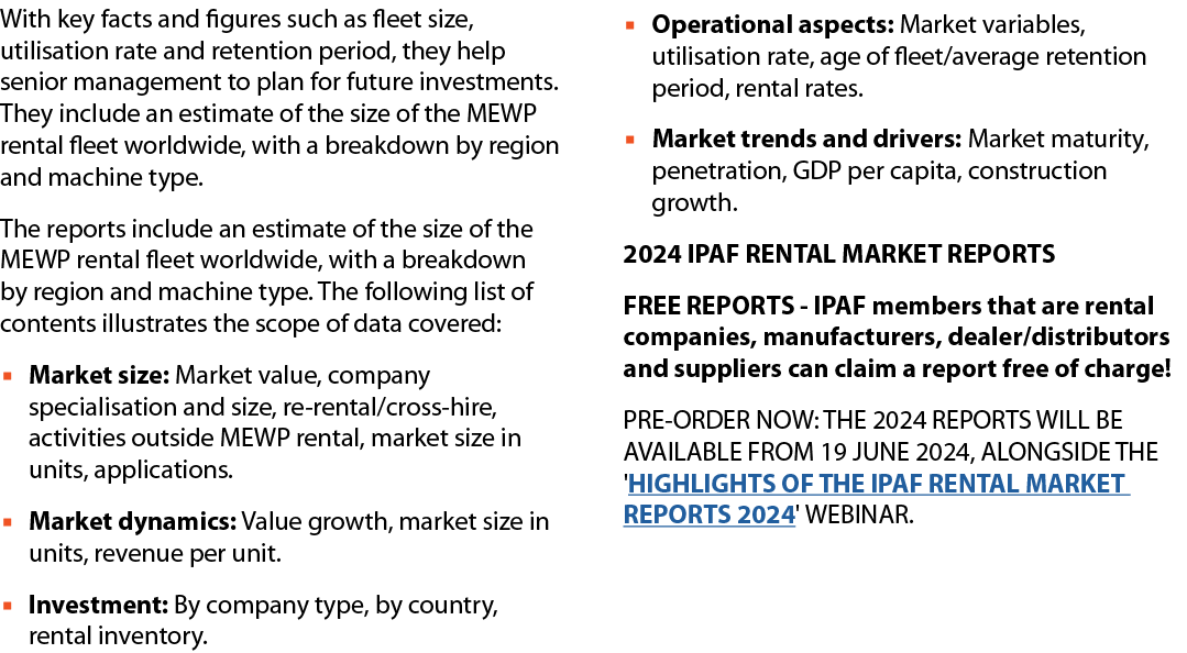 With key facts and figures such as fleet size, utilisation rate and retention period, they help senior management to ...