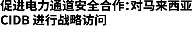 促进电力通道安全合作：对马来西亚 CIDB 进行战略访问