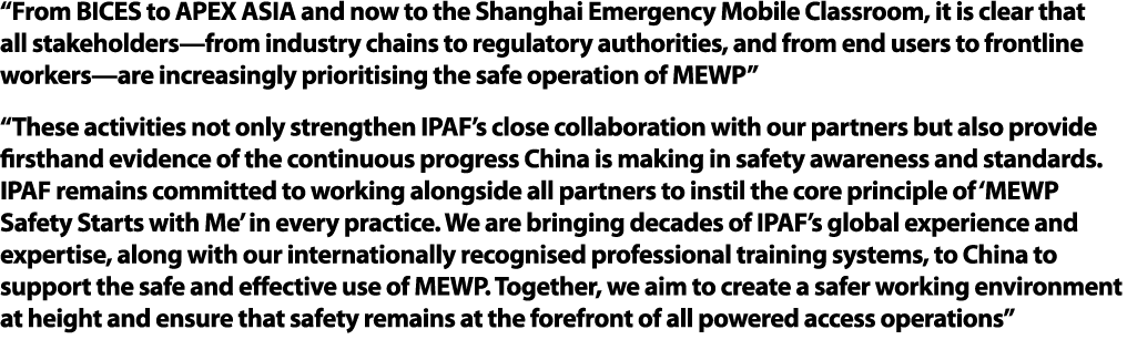 “From BICES to APEX ASIA and now to the Shanghai Emergency Mobile Classroom, it is clear that all stakeholders—from i...
