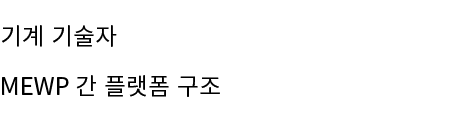 기계 기술자 MEWP 간 플랫폼 구조 